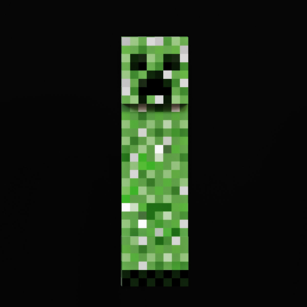 Creeper mob from Minecraft Low-poly 3D model_4