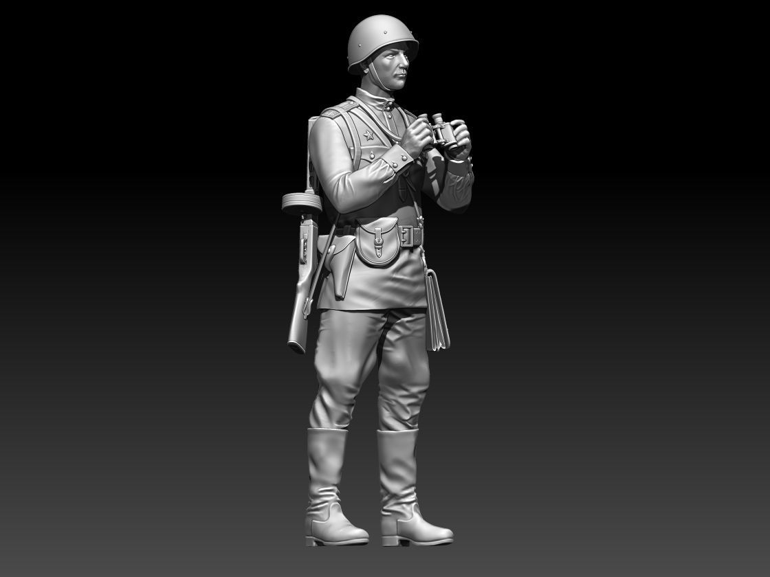 Officer soldier Russia 3D print model_11