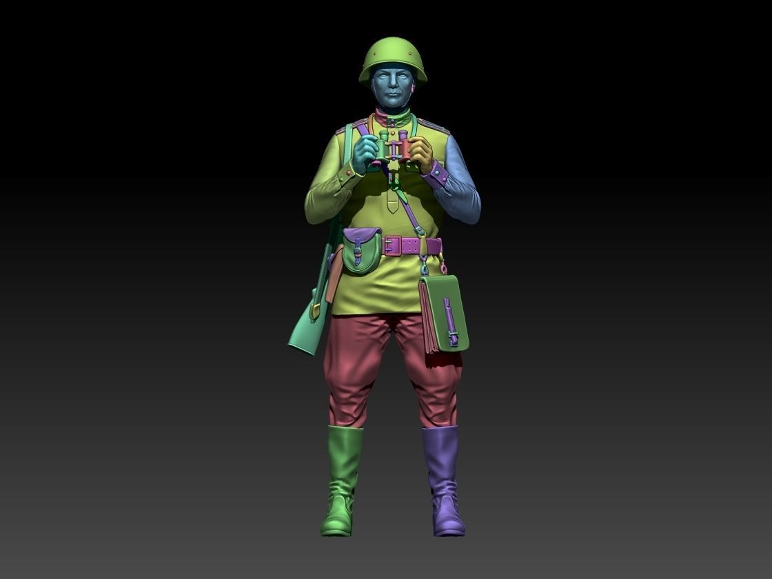 Officer soldier Russia 3D print model_17