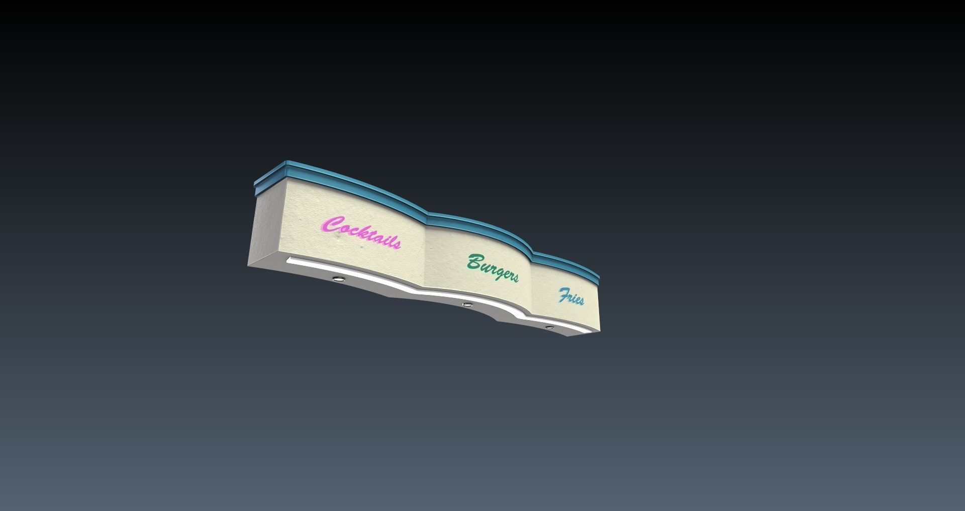 Low-Poly 80s Diner Pack Low-poly 3D model_26