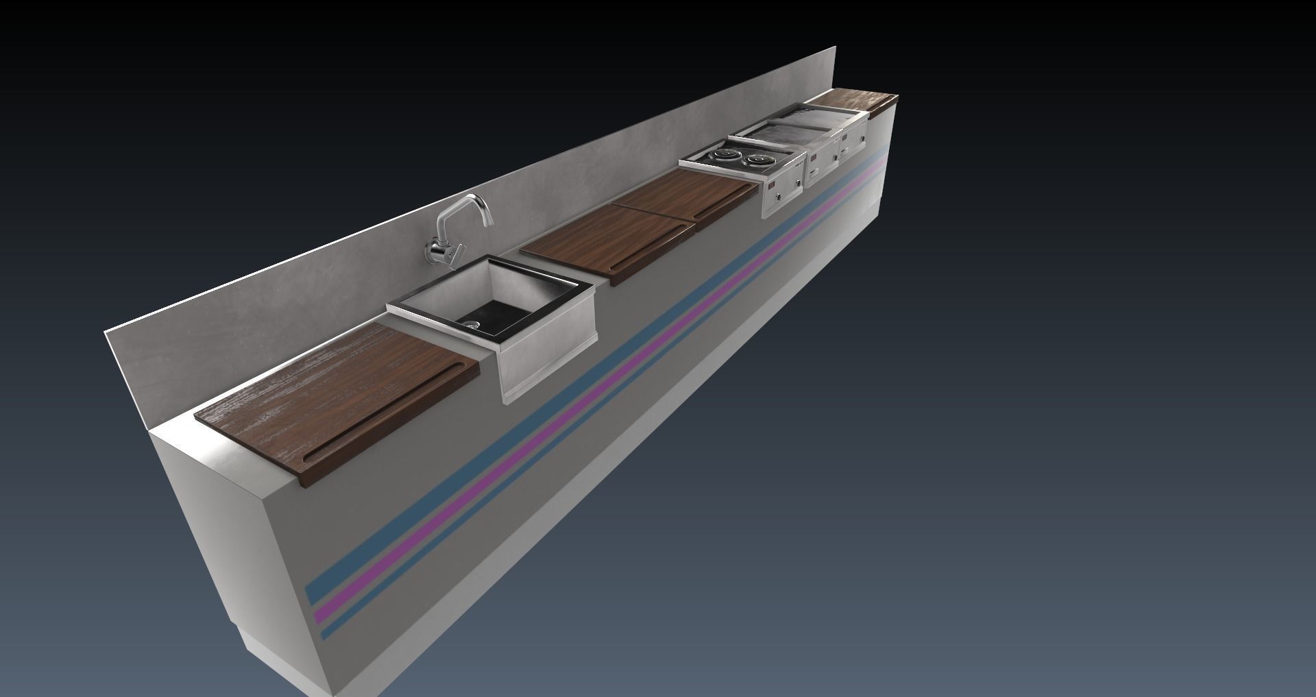 Low-Poly 80s Diner Pack Low-poly 3D model_37