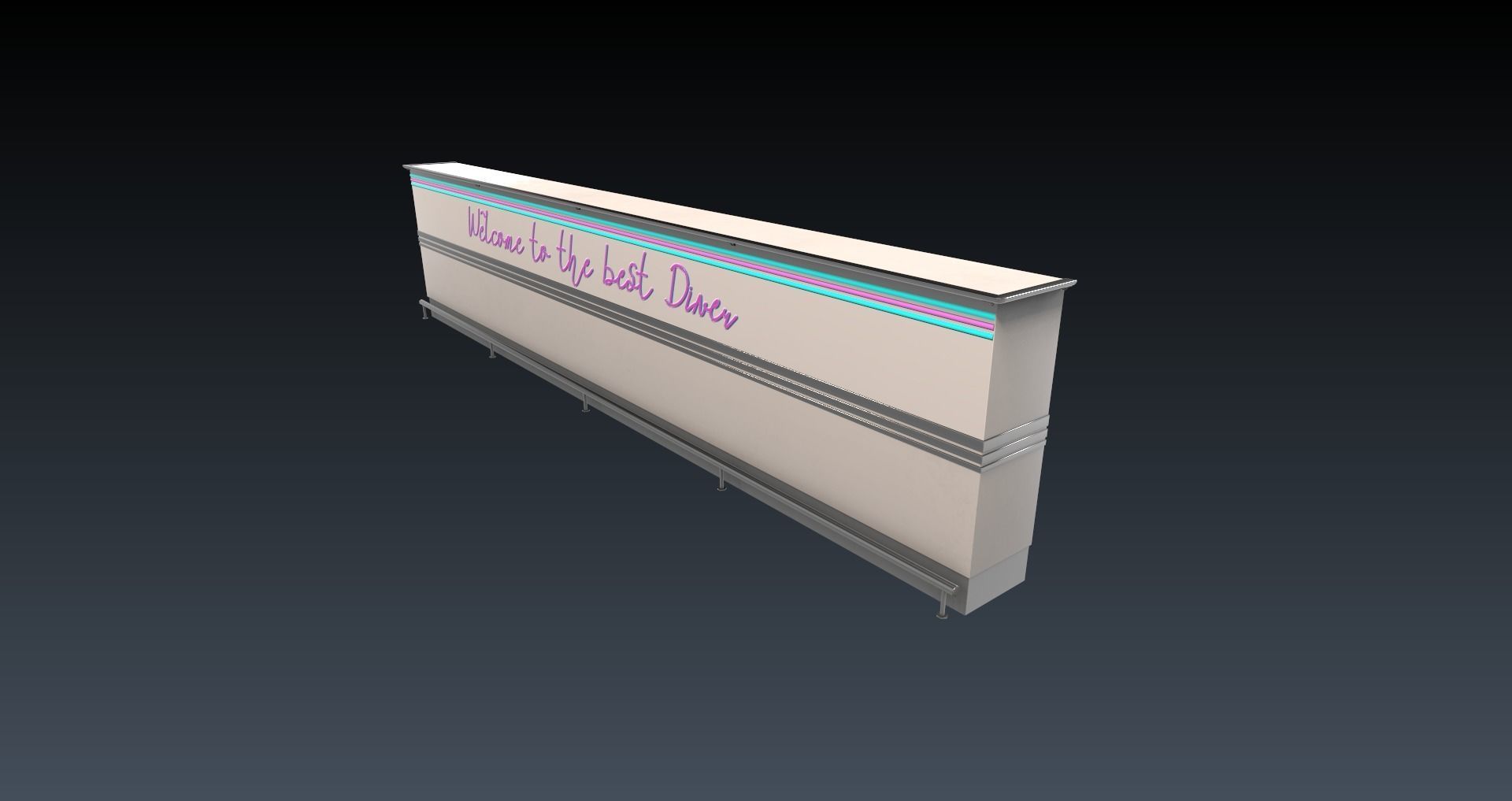 Low-Poly 80s Diner Pack Low-poly 3D model_24