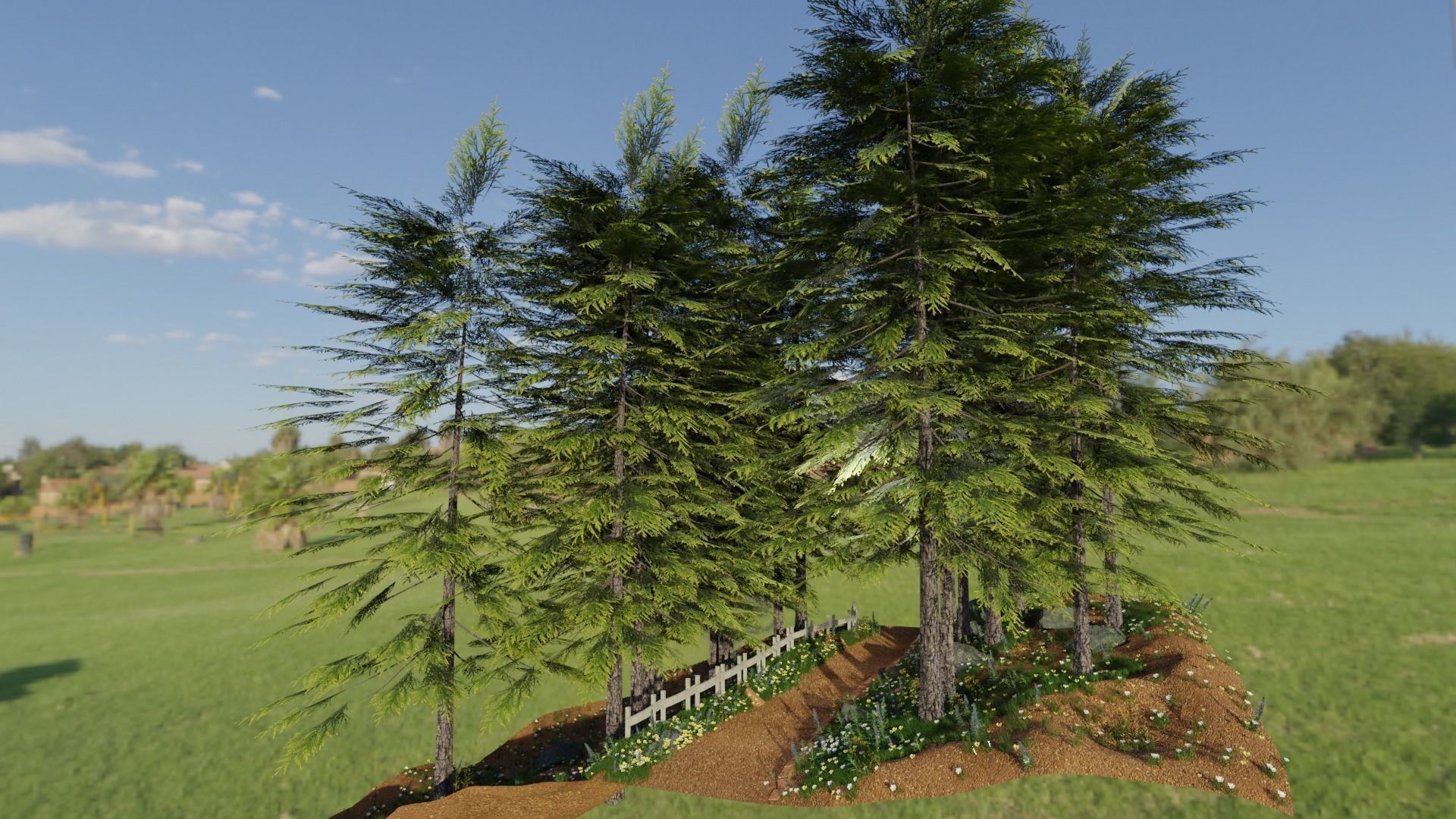 Small Path Scene 3D model_5