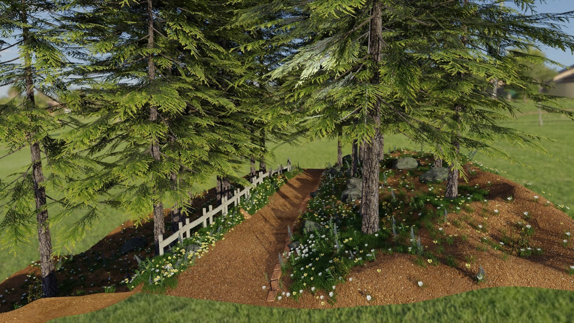 Small Path Scene 3D model_2