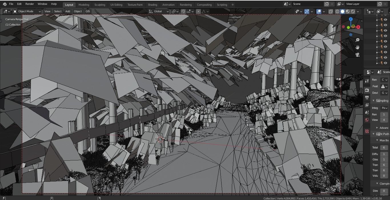 Small Path Scene 3D model_6
