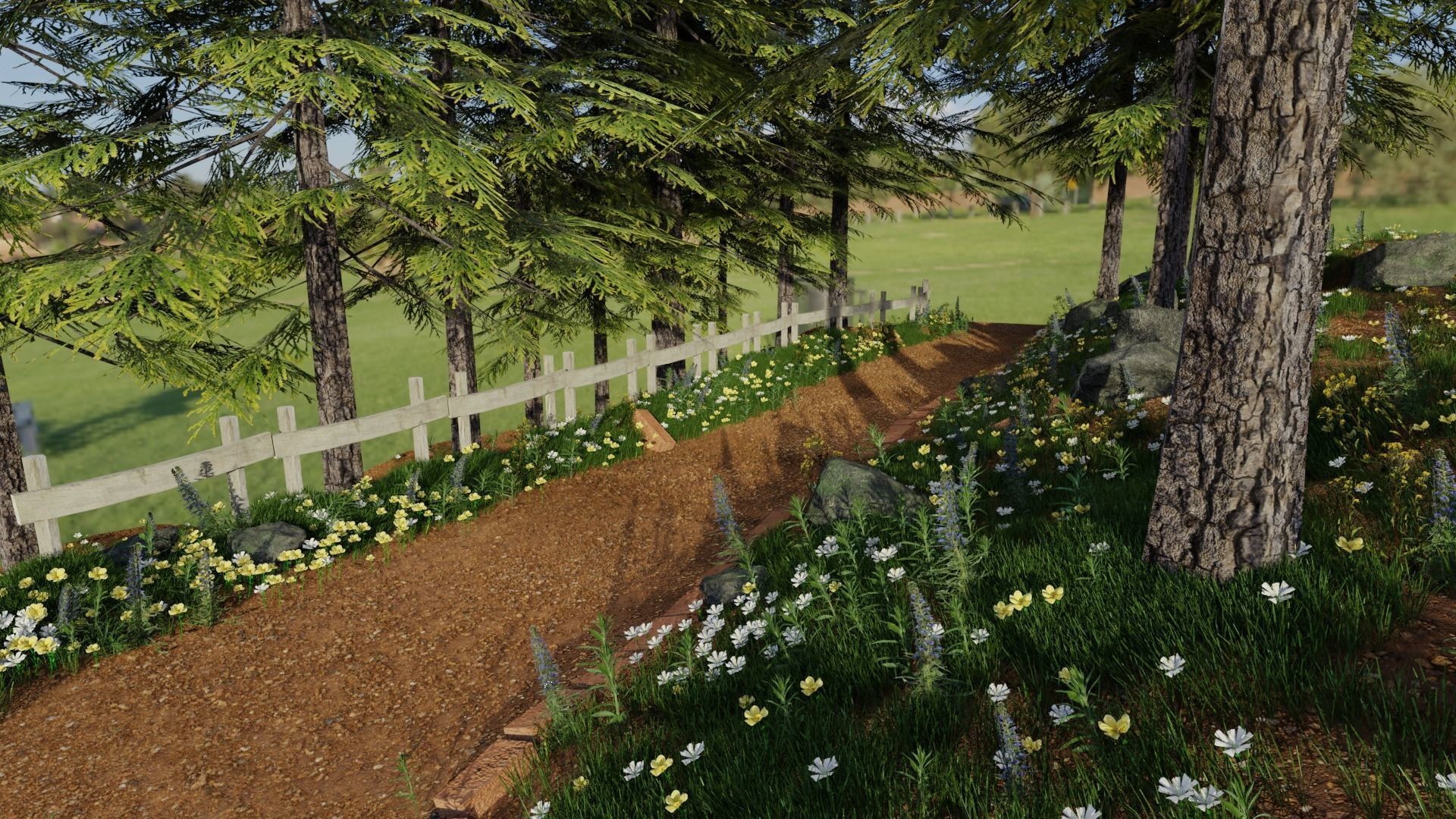 Small Path Scene 3D model_1