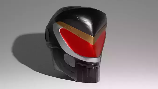 Futuristic sci-fi helmet science fiction robot