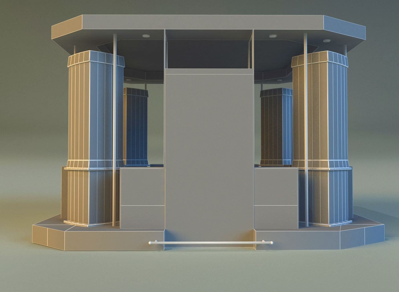 Trade pavilion 1 3D model_9