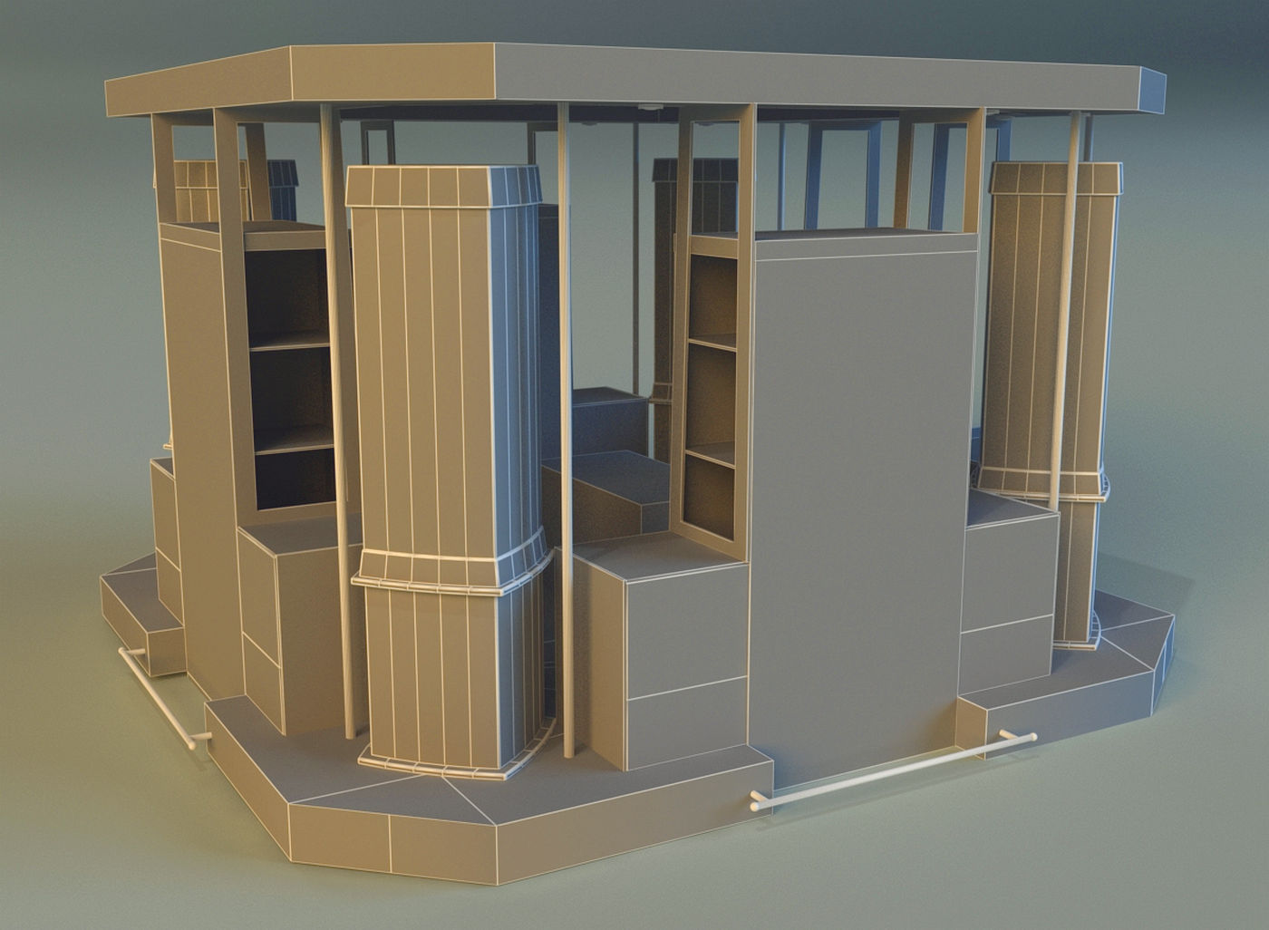 Trade pavilion 1 3D model_14