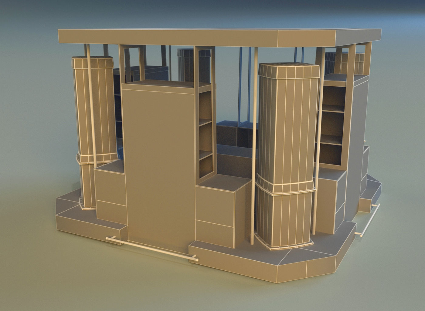 Trade pavilion 1 3D model_10