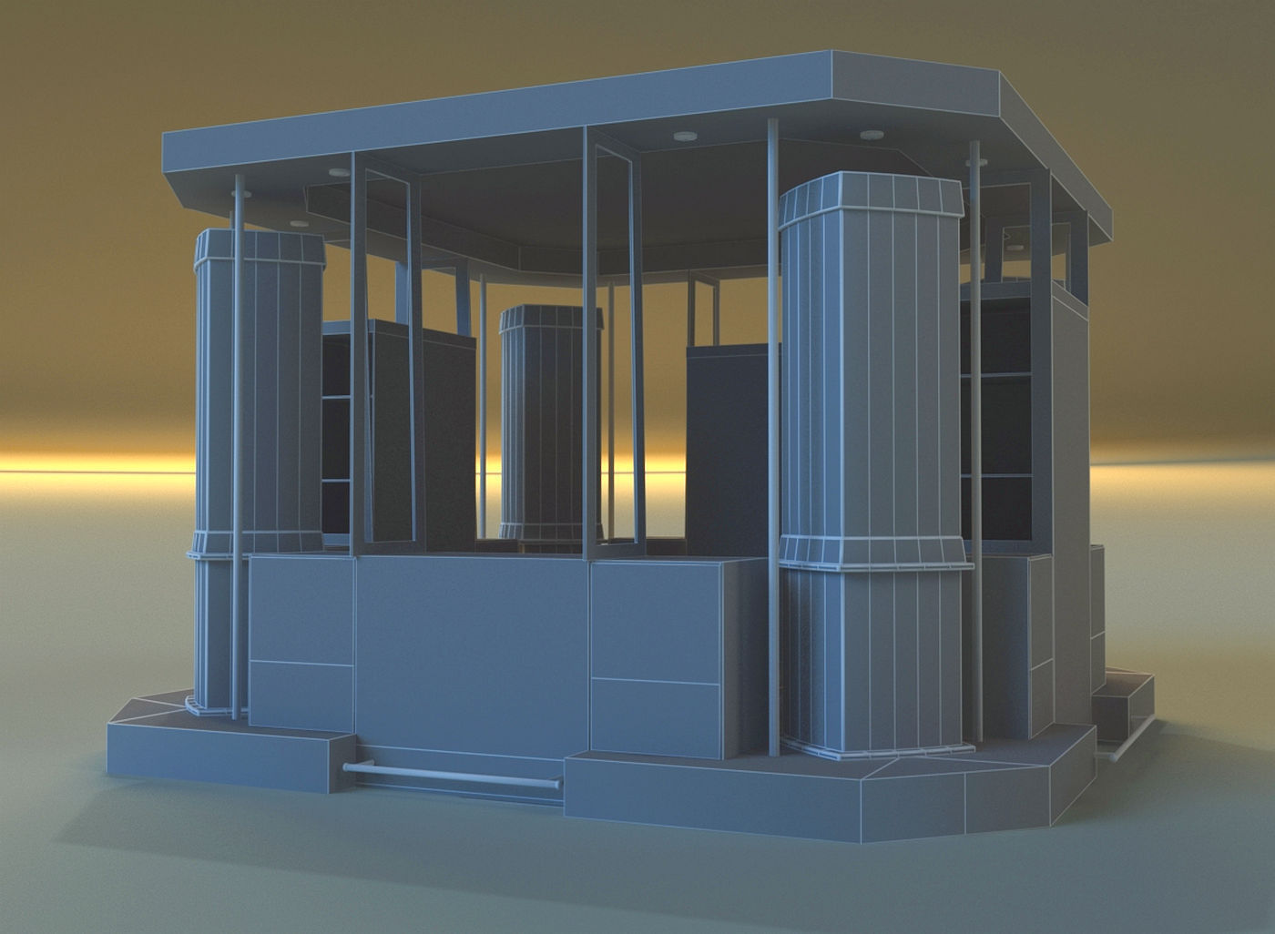 Trade pavilion 1 3D model_12