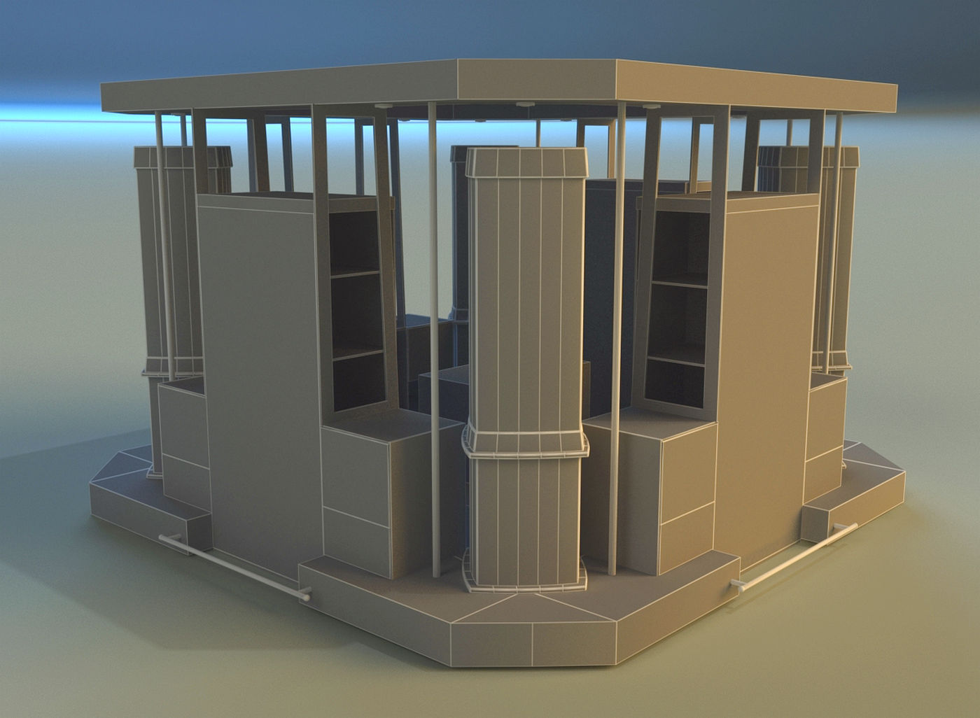 Trade pavilion 1 3D model_15
