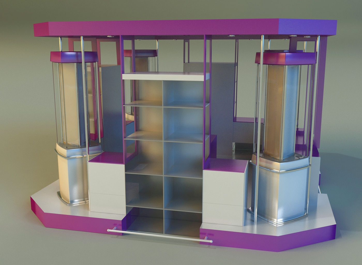 Trade pavilion 1 3D model_2