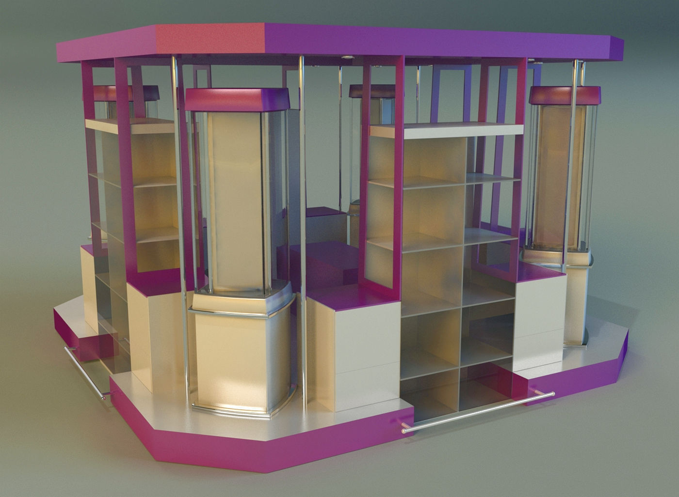 Trade pavilion 1 3D model_0