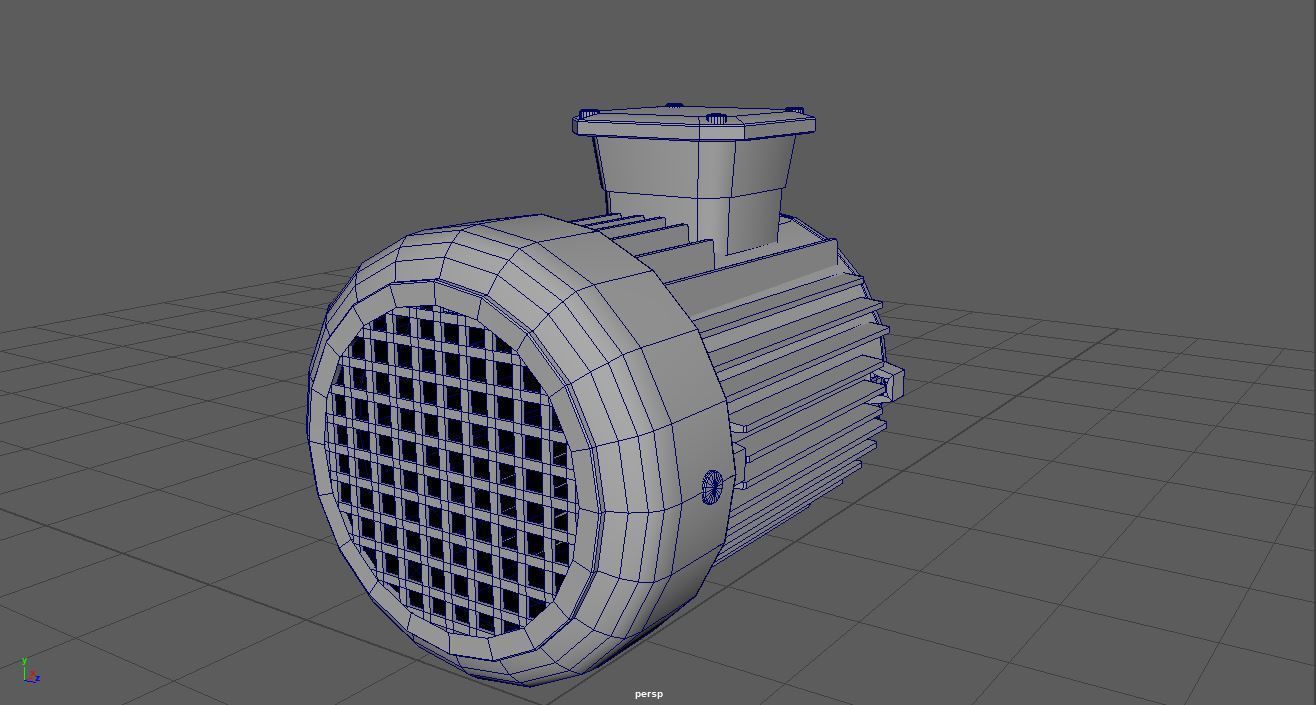 Post-Apocalyptic Motor Low-poly 3D model_10