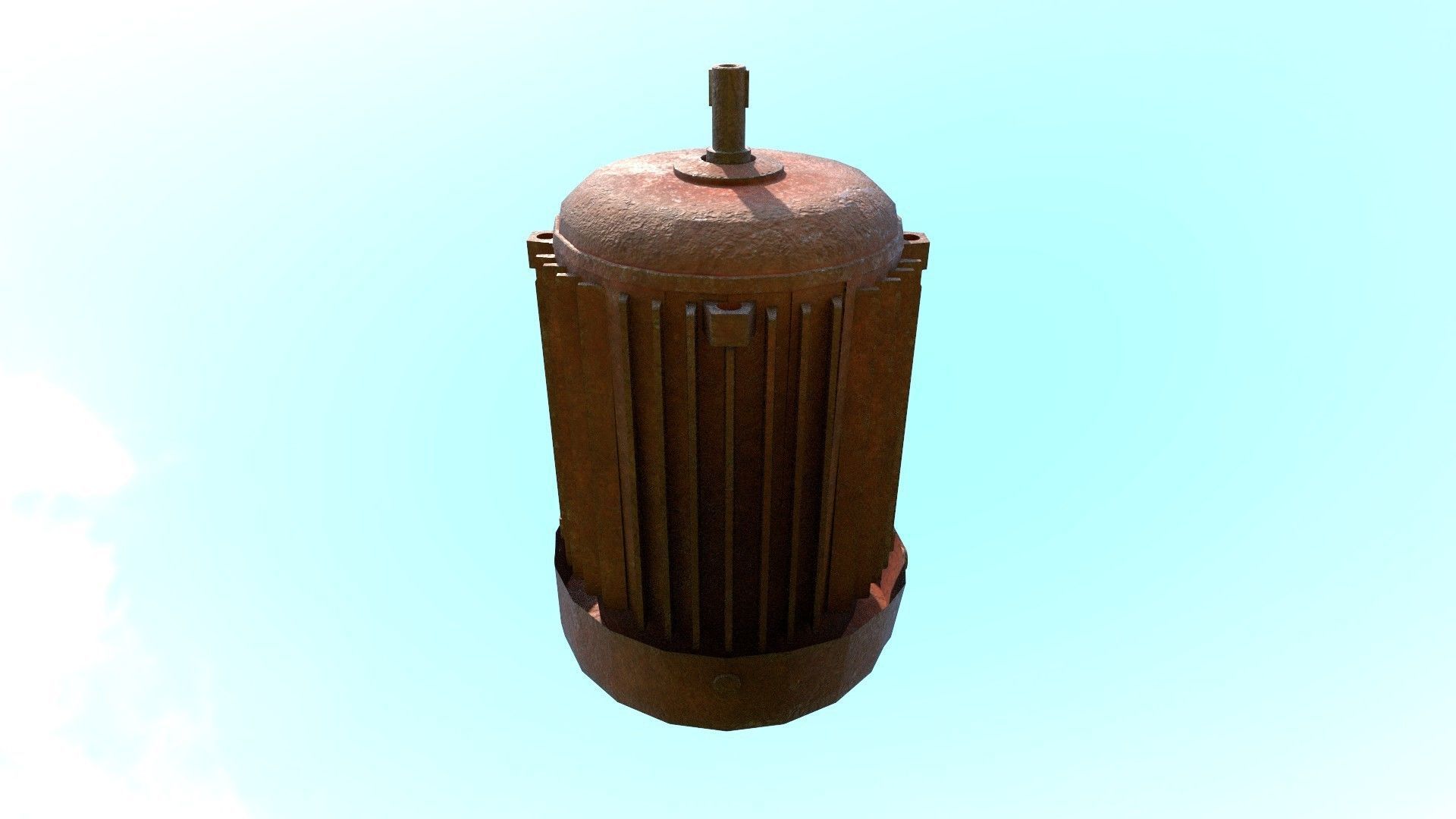 Post-Apocalyptic Motor Low-poly 3D model_4