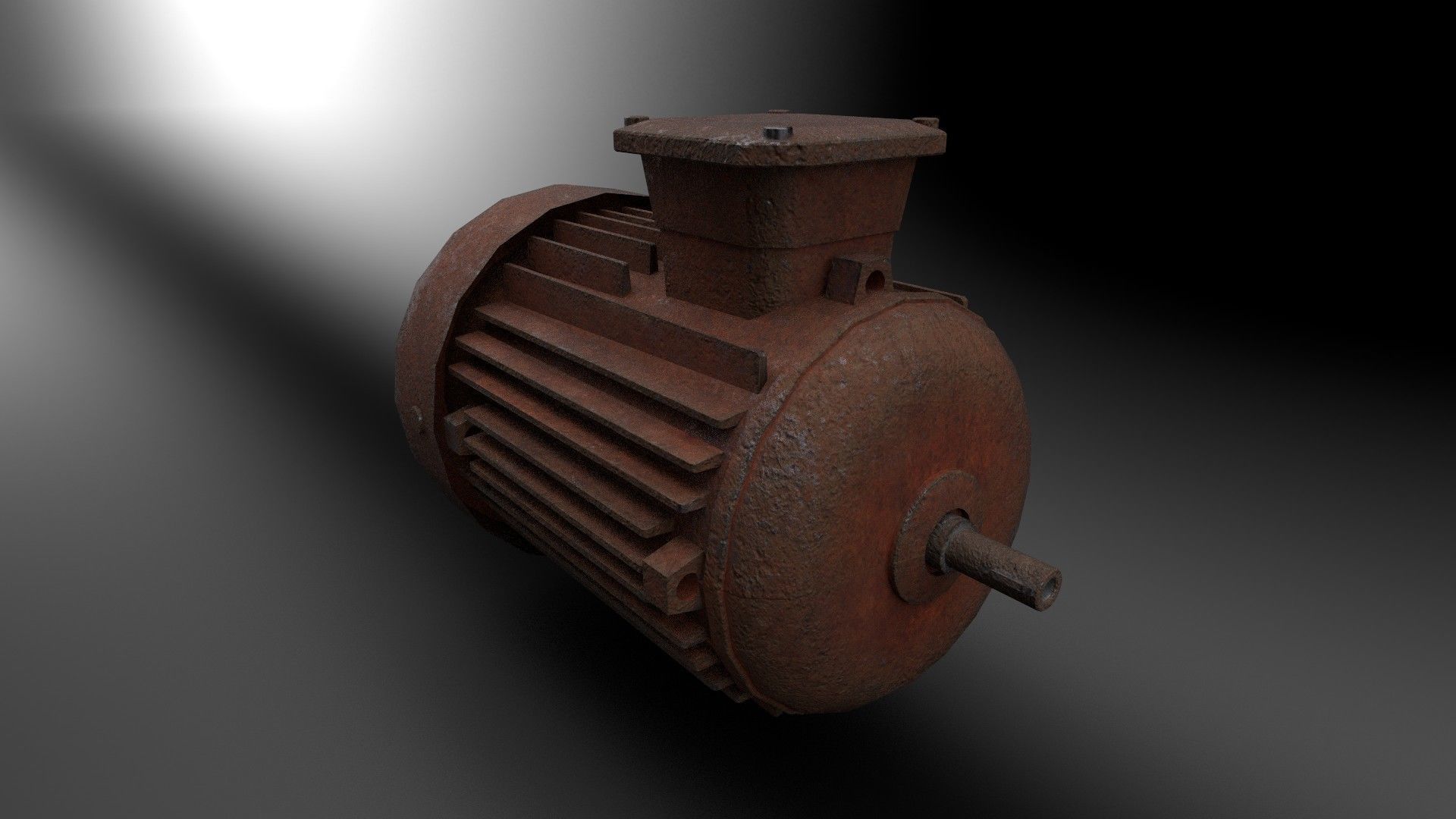 Post-Apocalyptic Motor Low-poly 3D model_1