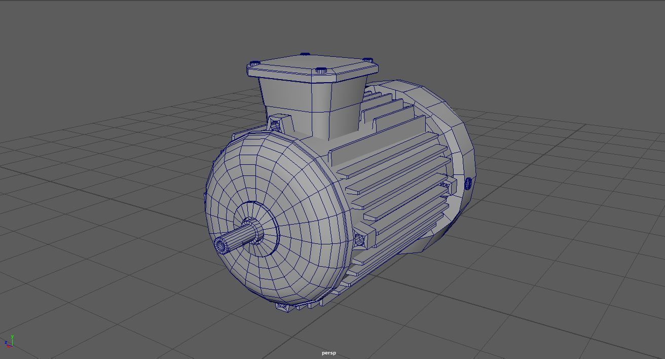 Post-Apocalyptic Motor Low-poly 3D model_9
