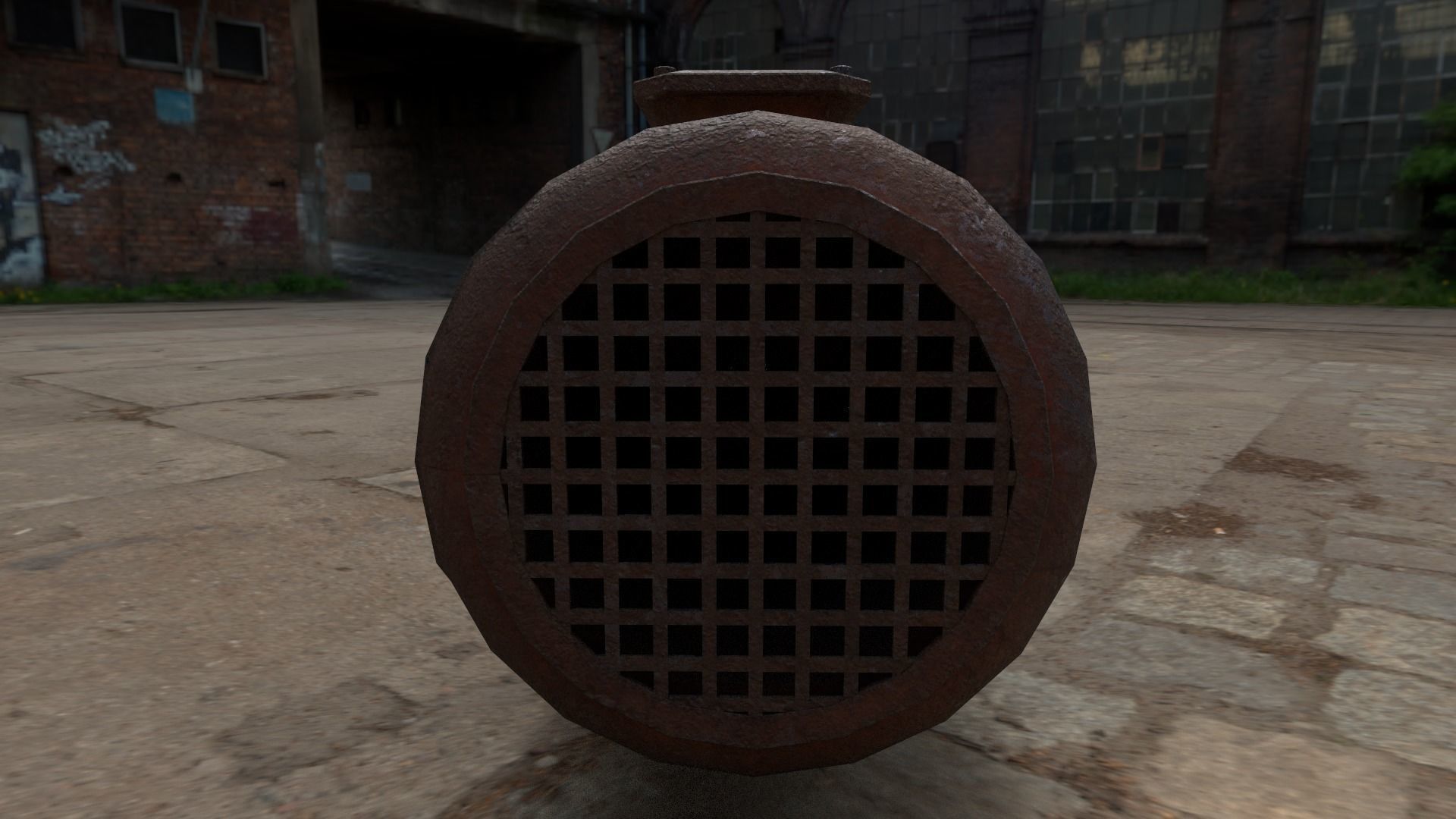 Post-Apocalyptic Motor Low-poly 3D model_5