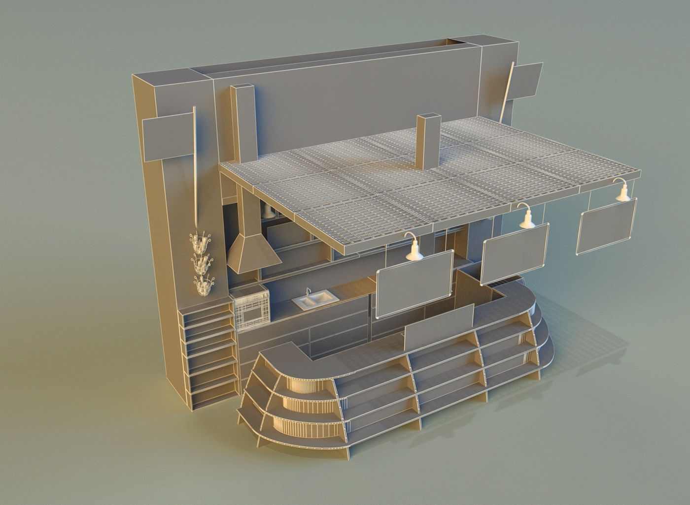 Trade pavilion 13 3D model_10