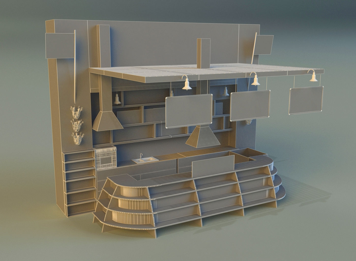 Trade pavilion 13 3D model_7