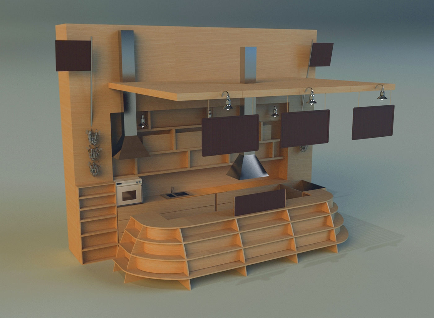 Trade pavilion 13 3D model_0