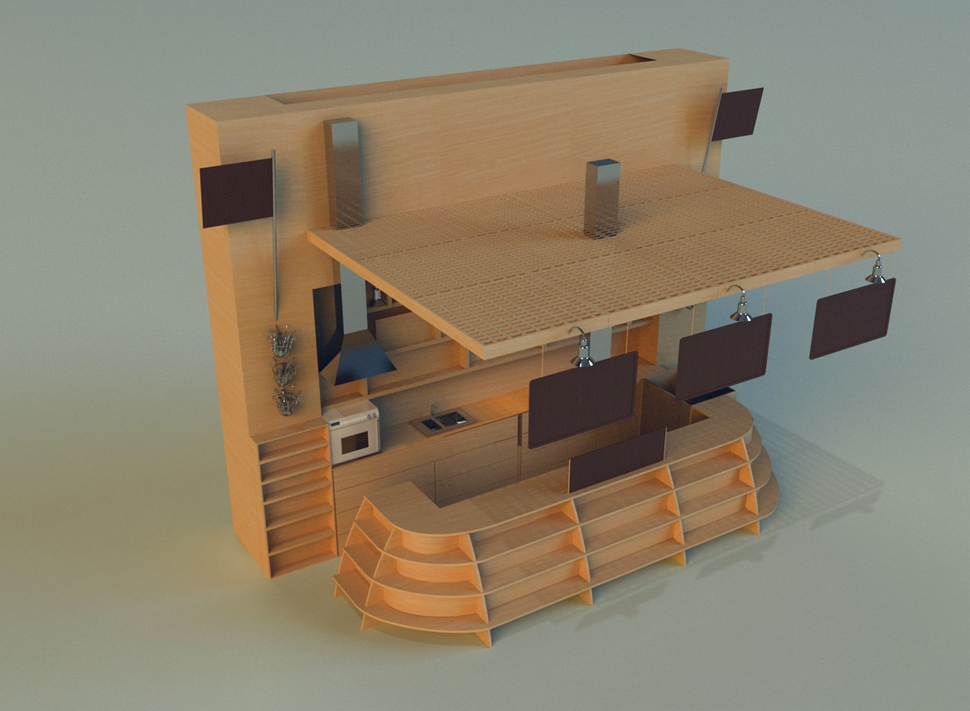 Trade pavilion 13 3D model_6