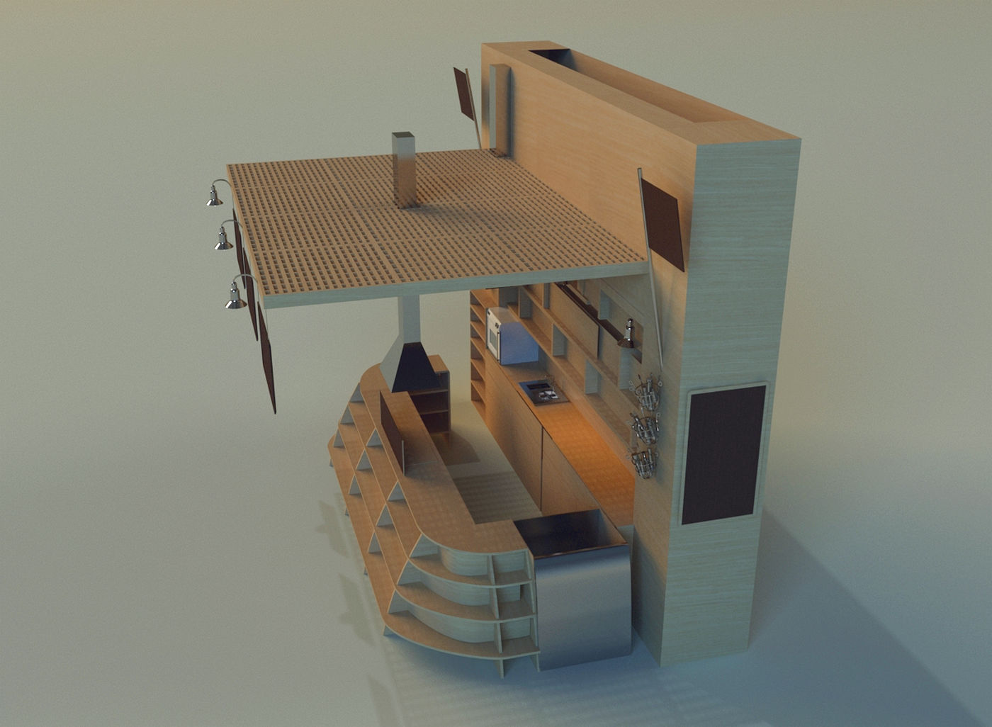 Trade pavilion 13 3D model_3