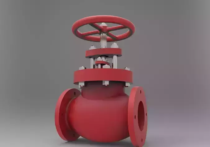 stop valve 3D model