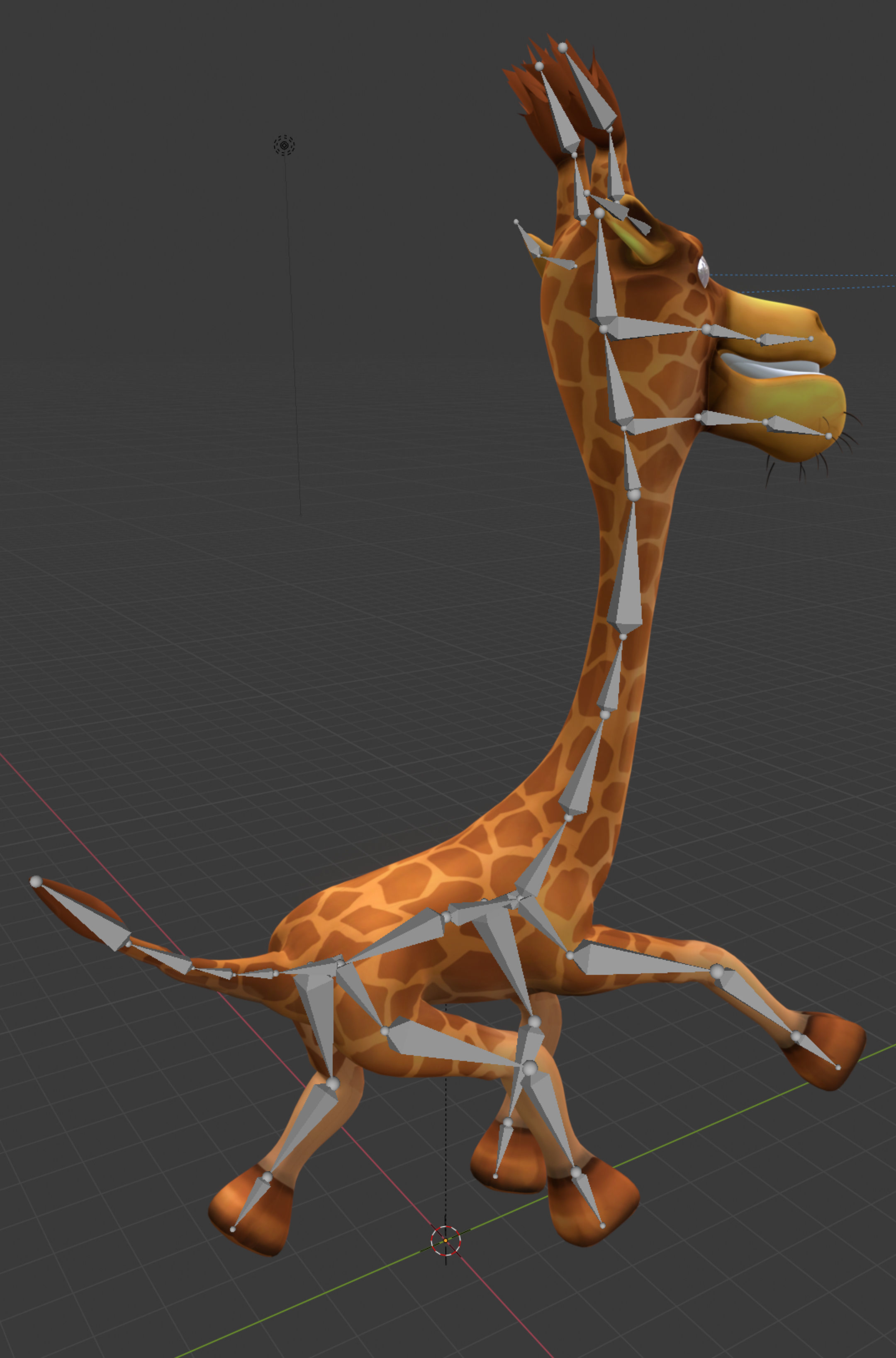 Crazy Giraffe Low-poly 3D model_3