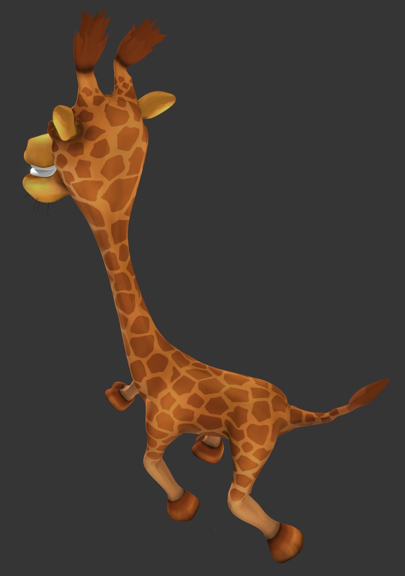 Crazy Giraffe Low-poly 3D model_2