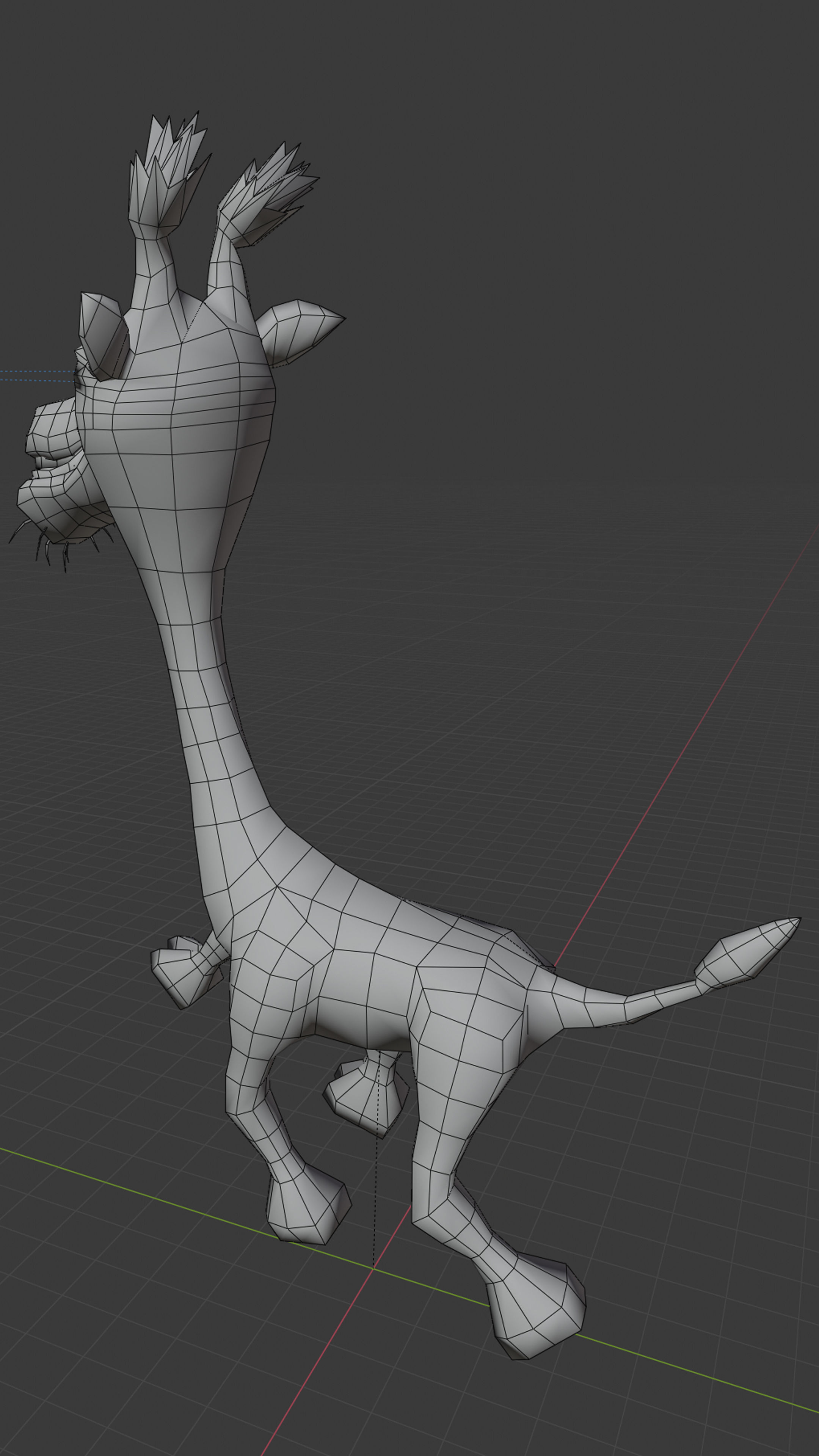 Crazy Giraffe Low-poly 3D model_5