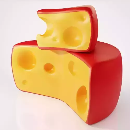 Two pieces of the toon cheese