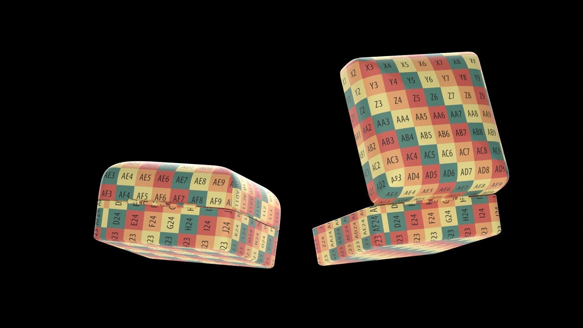 Red Velvet Jewelry Ring Box Open and Closed 3D model_9