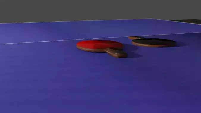 Table Tennis game assets Low-poly 3D model