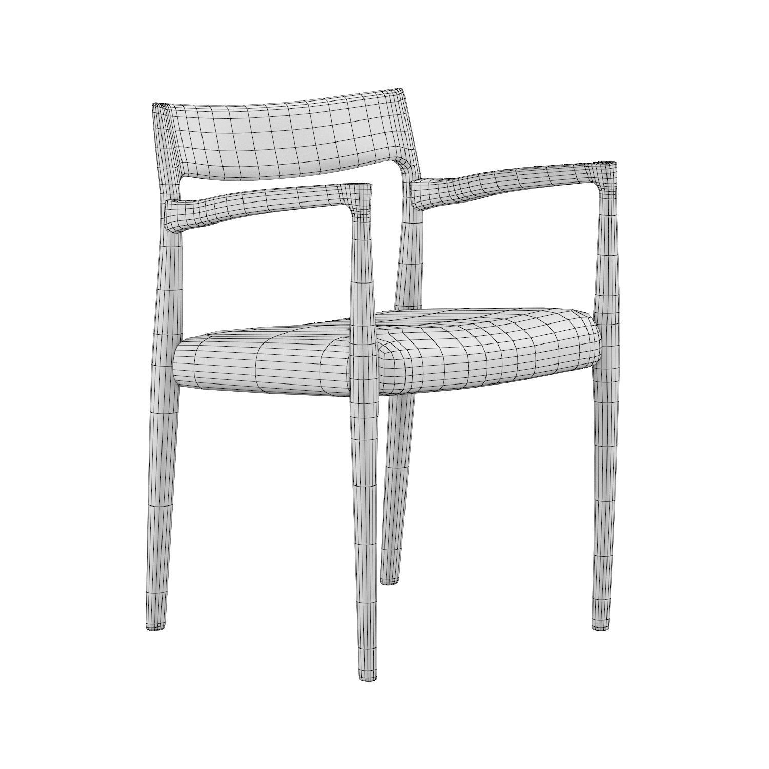 Moller Model 57 Armchair 3D model_4