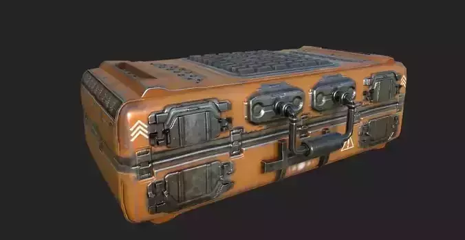 SciFi Case Low-poly 3D model Free low-poly 3D model