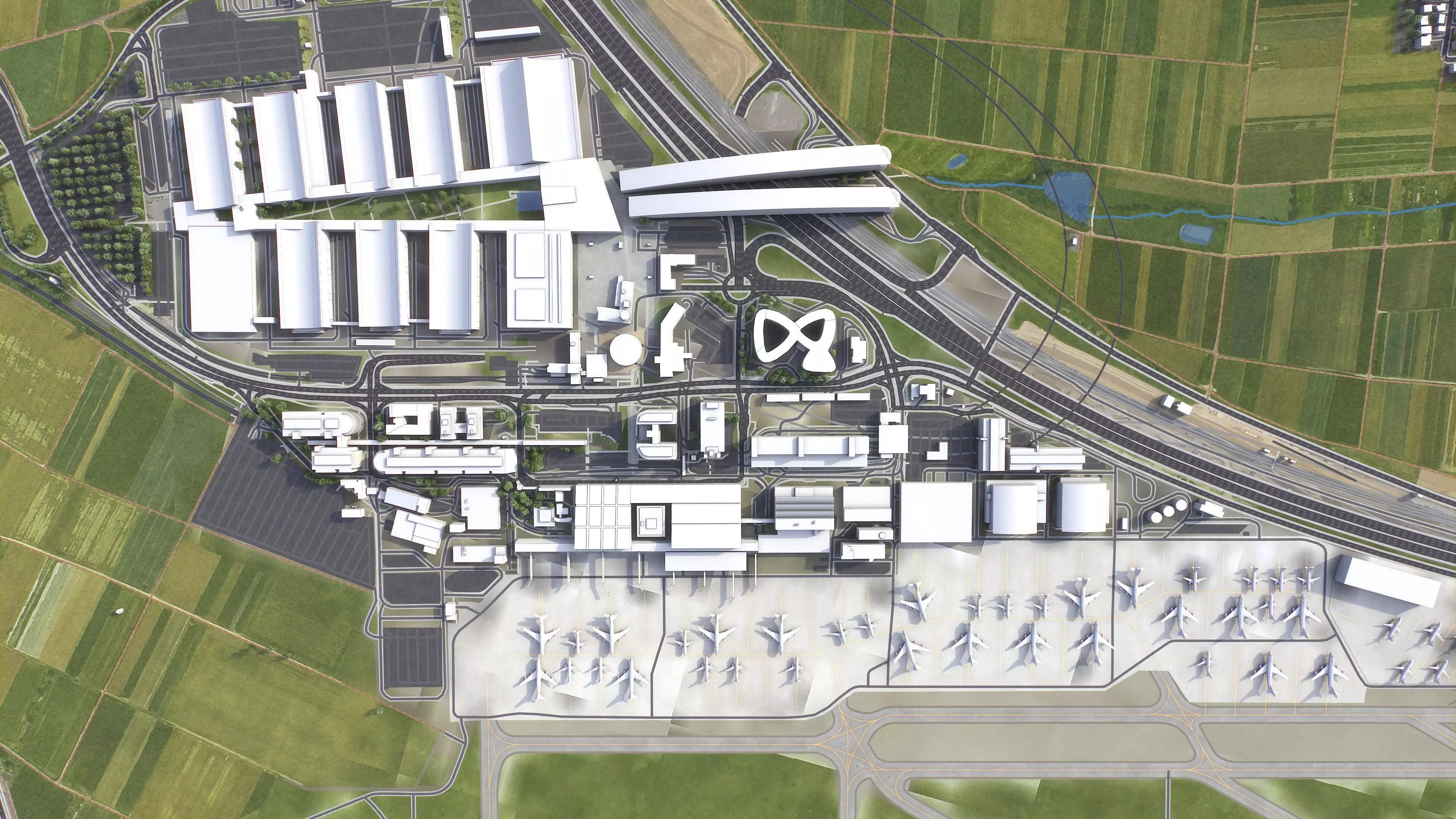 Stuttgart - 3D Airport Model Low-poly 3D model_6