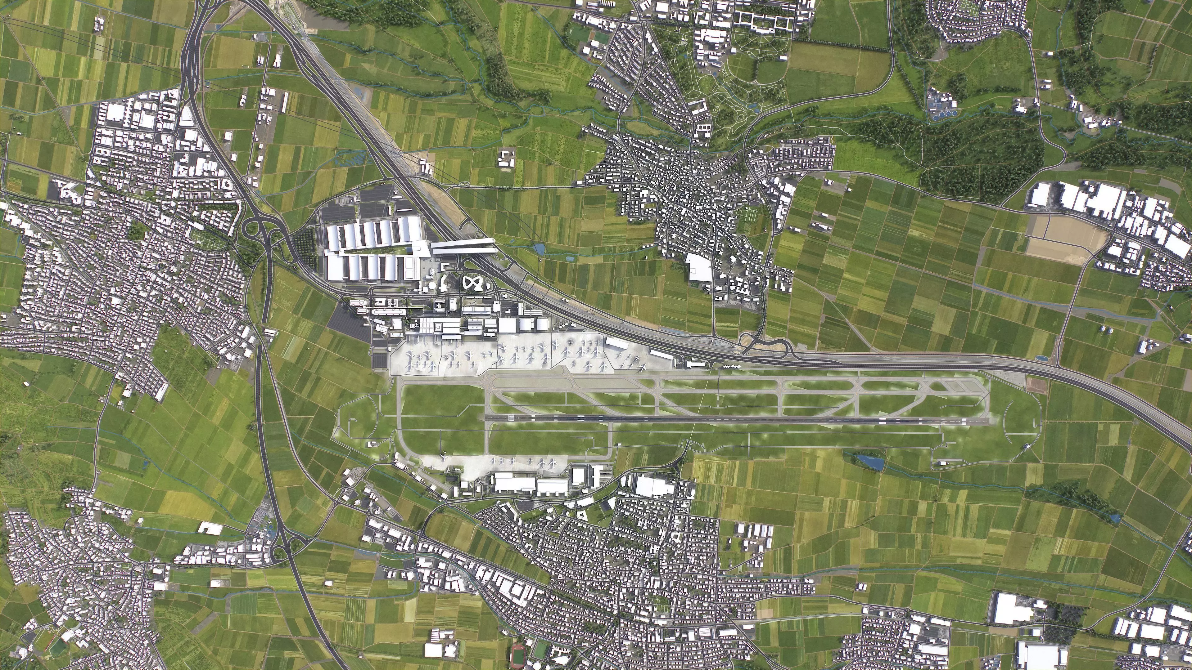 Stuttgart - 3D Airport Model Low-poly 3D model_8