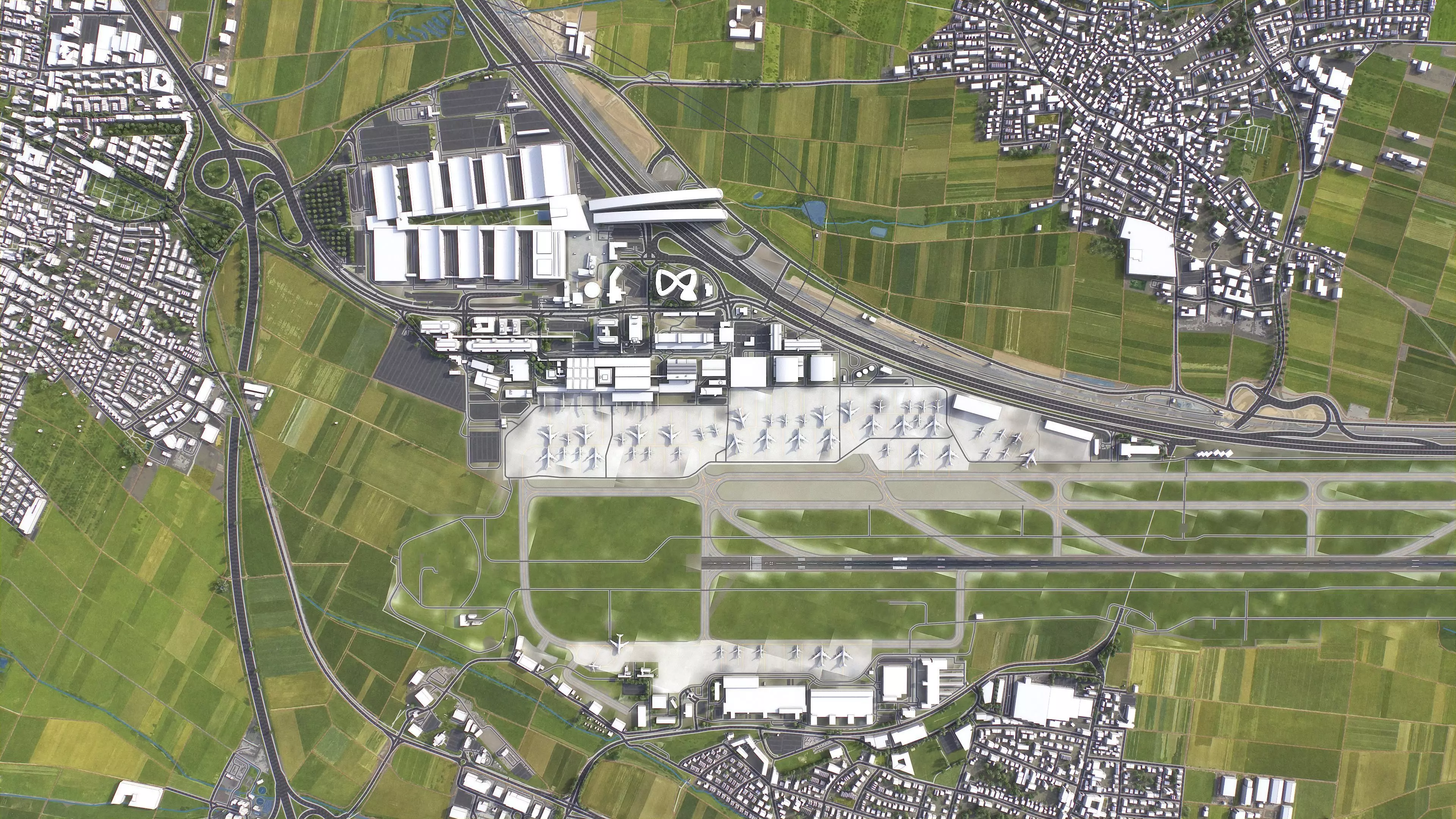 Stuttgart - 3D Airport Model Low-poly 3D model_7