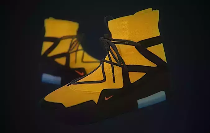  Nike Air Fear of God - Yellow Black Custom