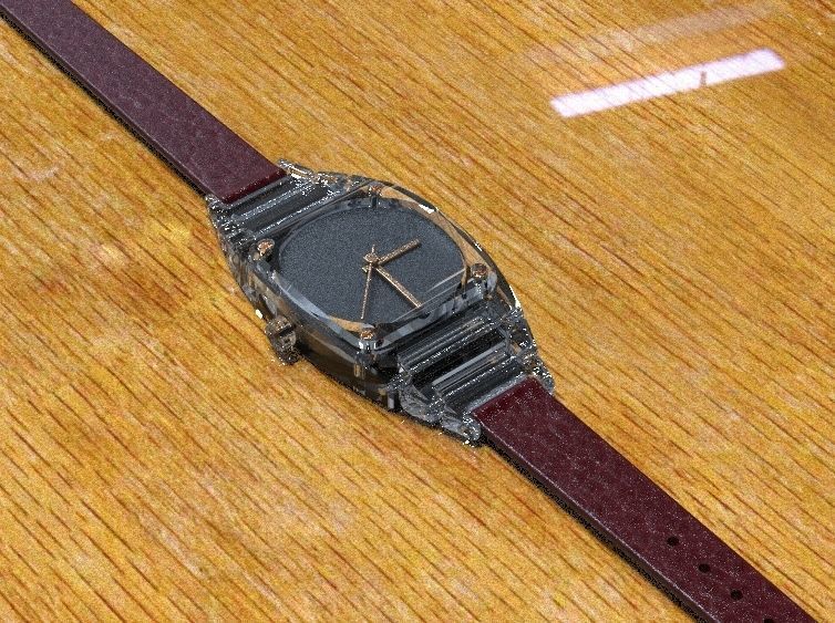 Crystal Sapphire Watch Case for ENLOONG Ladies Version 3D print model_7