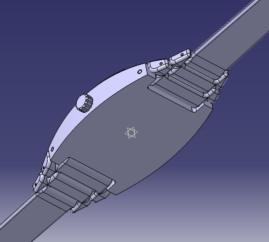 Crystal Sapphire Watch Case for ENLOONG Ladies Version 3D print model_19