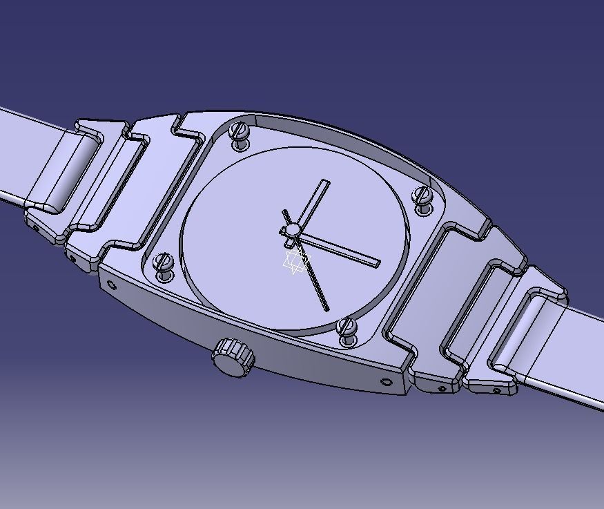 Crystal Sapphire Watch Case for ENLOONG Ladies Version 3D print model_20