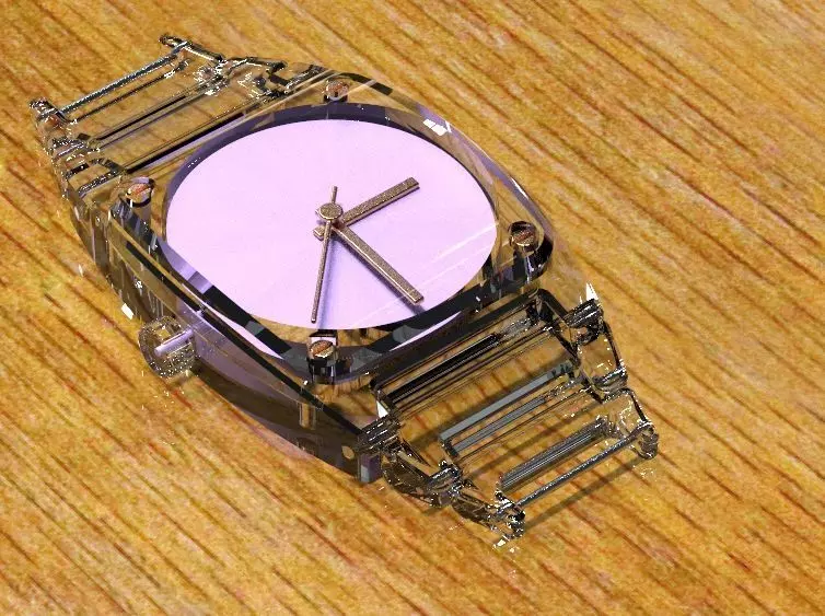 Crystal Sapphire Watch Case for ENLOONG Ladies Version 3D print model_0