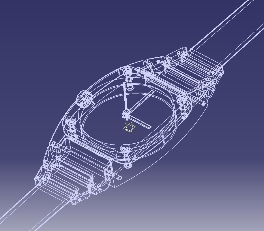 Crystal Sapphire Watch Case for ENLOONG Ladies Version 3D print model_22