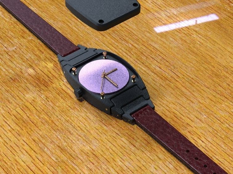 Crystal Sapphire Watch Case for ENLOONG Ladies Version 3D print model_10