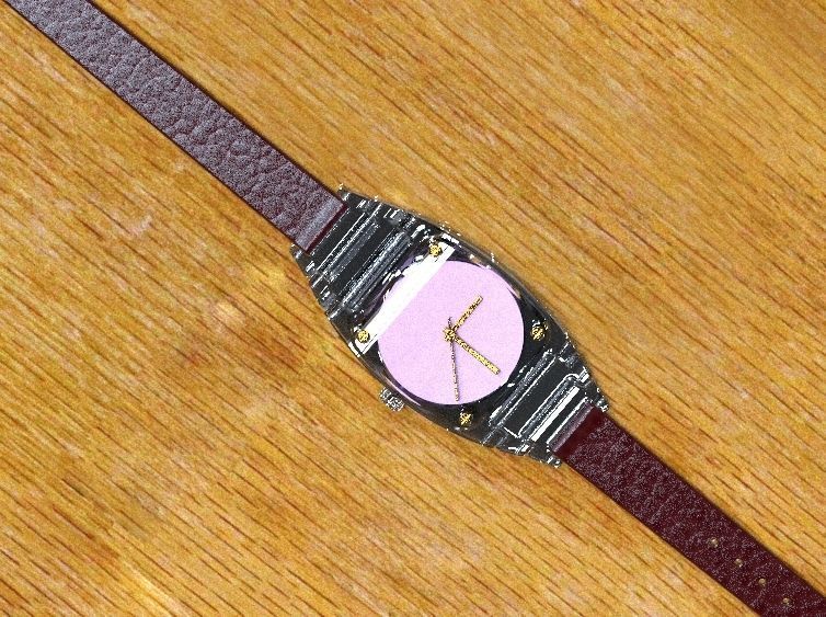 Crystal Sapphire Watch Case for ENLOONG Ladies Version 3D print model_37