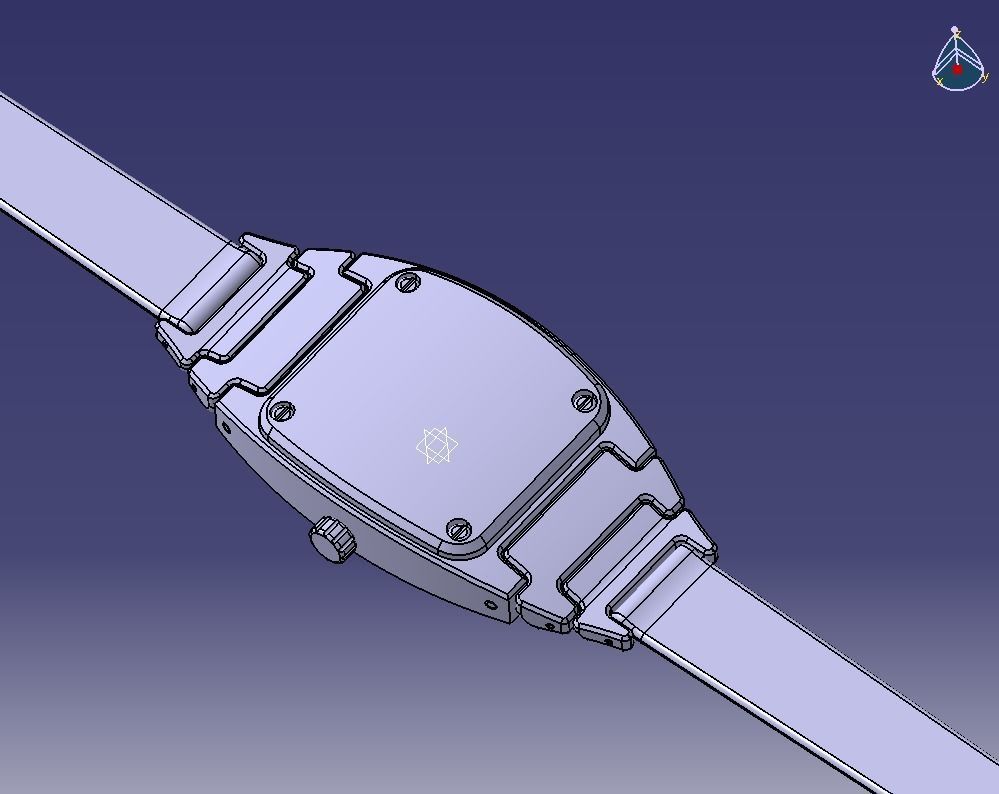 Crystal Sapphire Watch Case for ENLOONG Ladies Version 3D print model_14