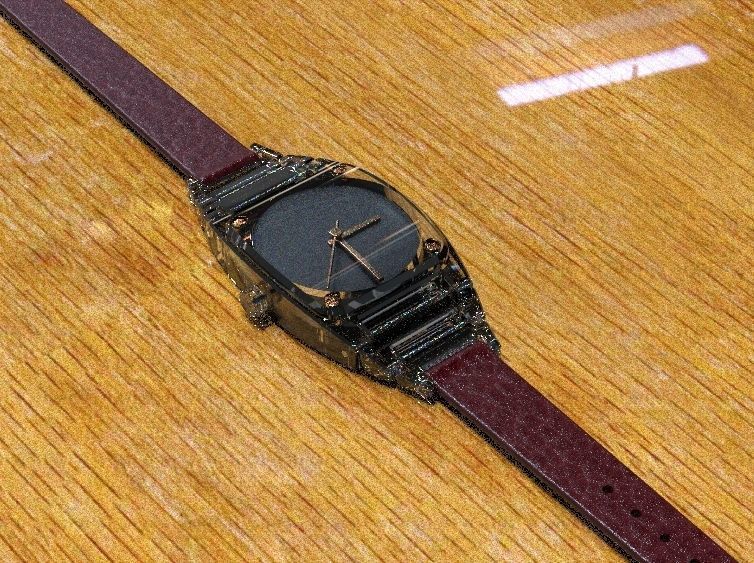 Crystal Sapphire Watch Case for ENLOONG Ladies Version 3D print model_5